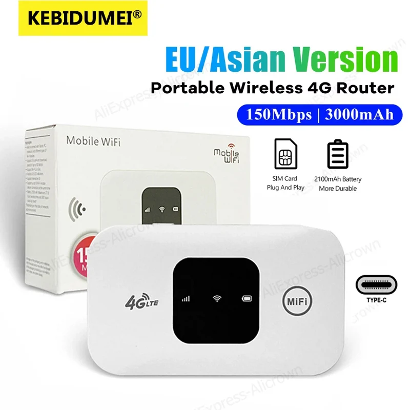 Industrial 4G Router Vpn - Roteador Móvel 4G KEBIDUMEI 150Mbps, Roteador