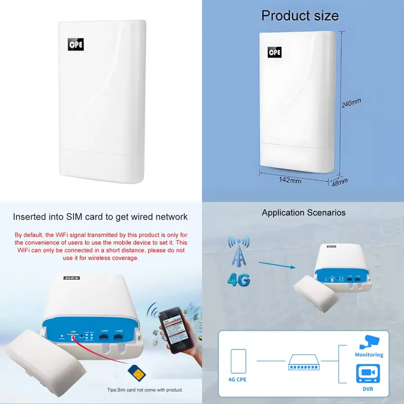 Outdoor Cpe 4G Directional Antenna - Roteador WiFi 4G CPE à Prova