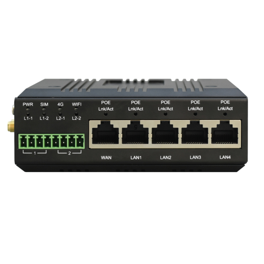 4G Router With Poe Wan - Roteador Industrial 4G para Trilho DIN