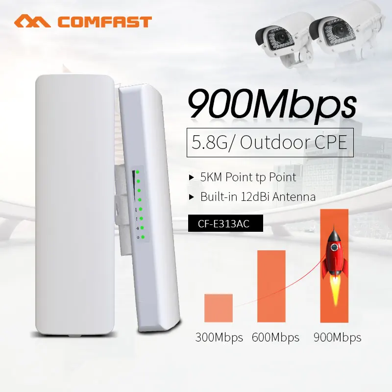 5G Cpe Router Outdoor - COMFAST 900Mbps CPE Externo de Longo