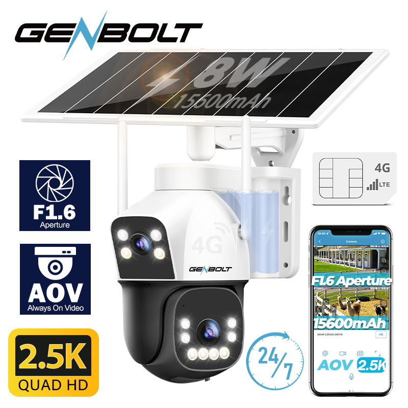 4G Lte Router Outdoor Waterproof - Câmera de segurança solar celular GENBOLT