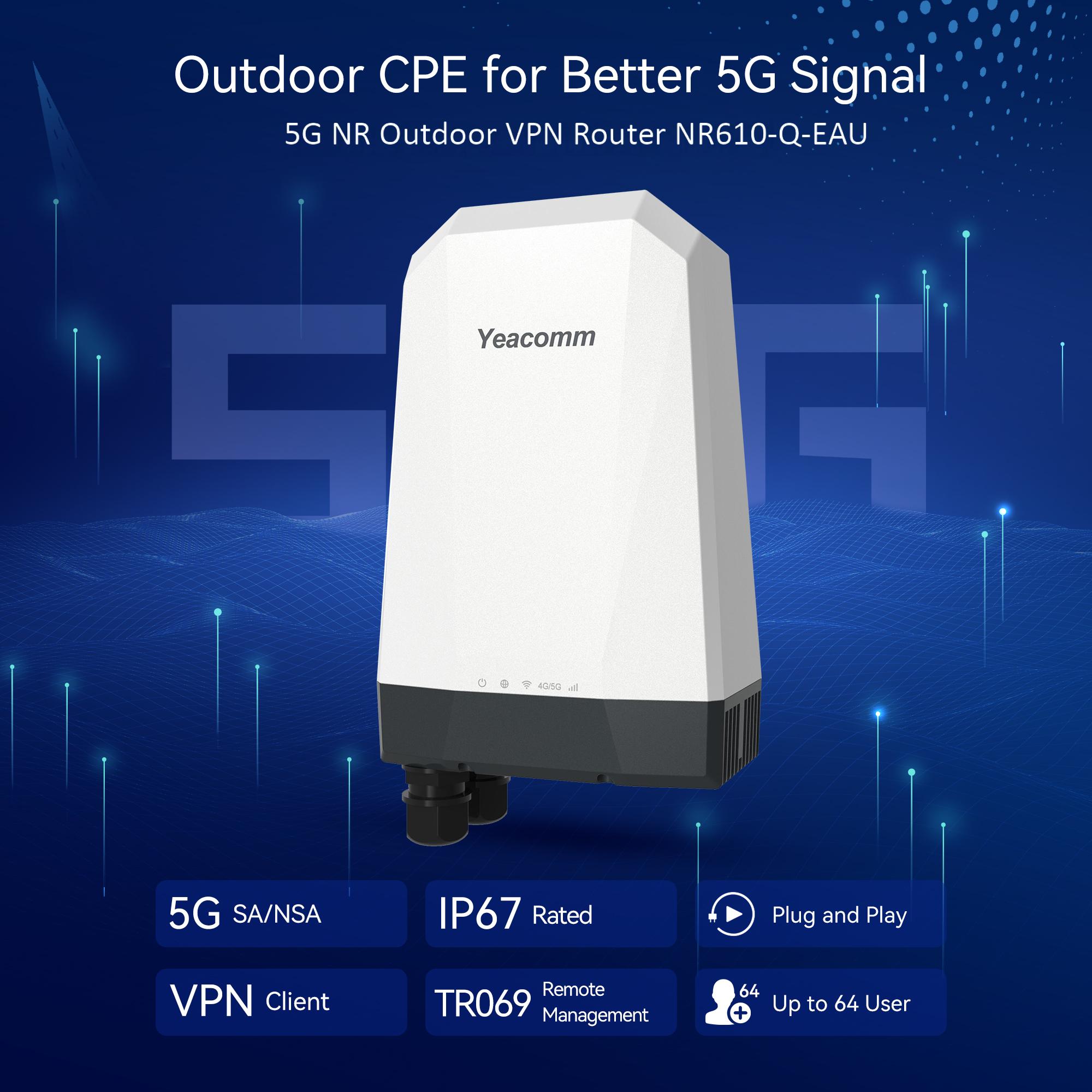 Roteador CPE Externo Yeacomm N - 5G Outdoor Cpe Nsa Sa avaliação e preço