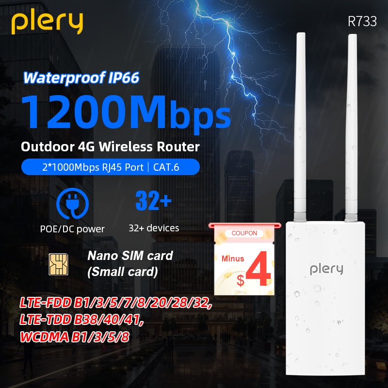 Roteador Wireless Plery WIFI 5 - 5G Cpe Router Outdoor avaliação e preço