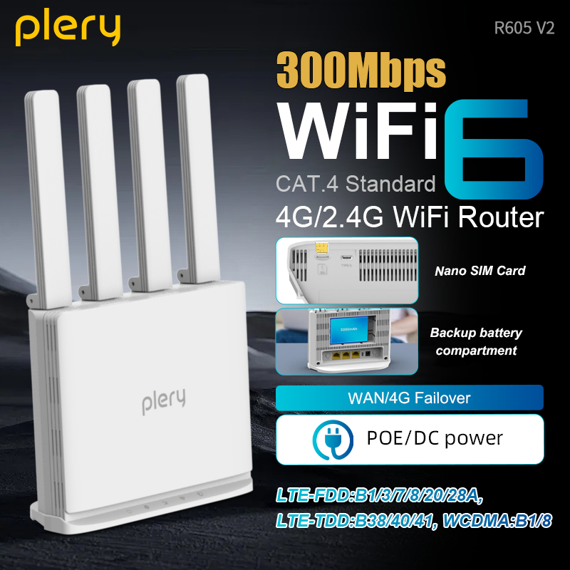 Roteador Plery R605 V2 4G LTE  - 4G Router With Poe Wan avaliação e preço